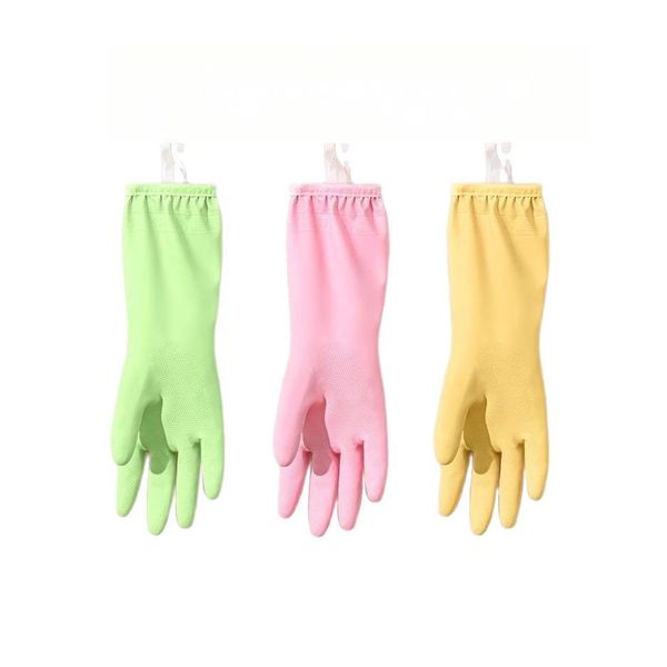3-Pair Thickened Kitchen Gloves, Waterproof and Durable for Dishwashing