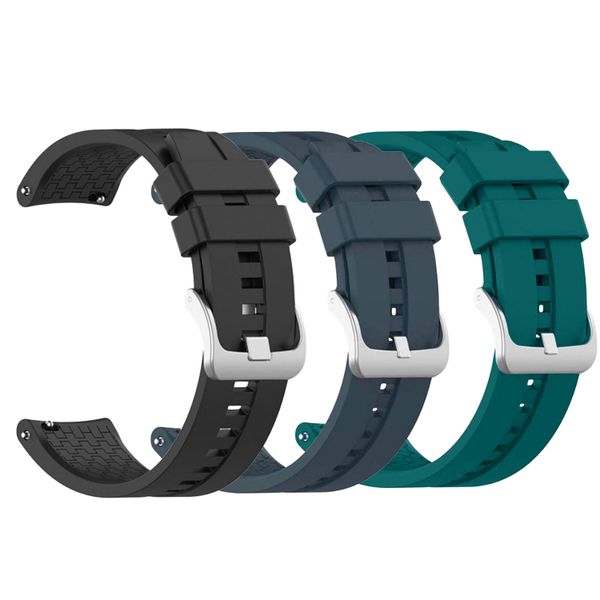 46mm Official Type Replacement Silicone Straps For Huawei Watch GT/GT2 - Set Of 3