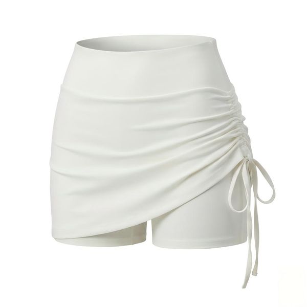 Women's High-Waisted Ruched Athletic Skort - 2-in-1 Sports Skirt