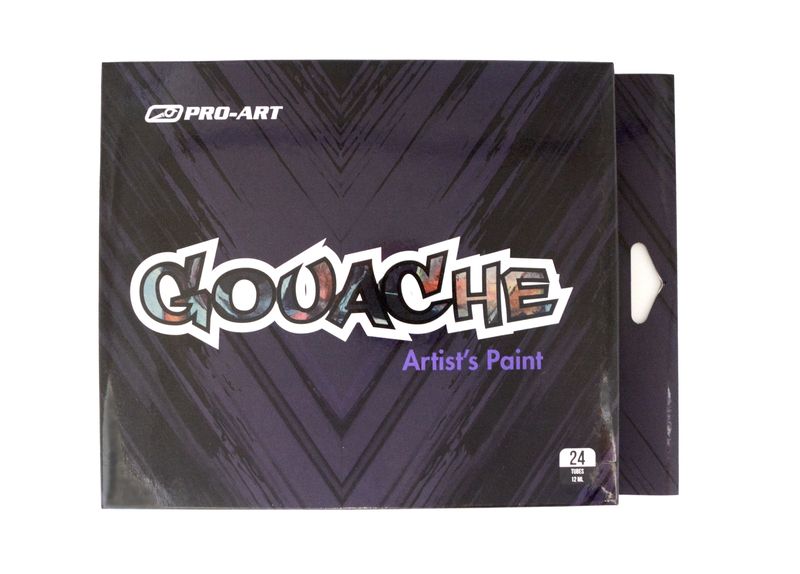 Pro-Art Gouache Colour Paint Set 24 Tubes 12ml