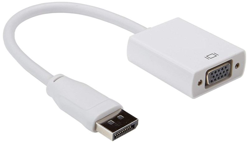 Display Port to VGA Adapter White
