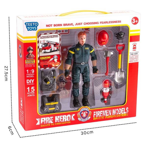 Firefighter Action Figure Playset - Toys for Boys - Fireman Pretend Play