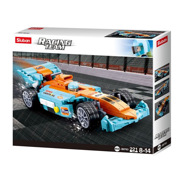 Sluban Building Set: Racing Team Racing Car - 221 Pieces