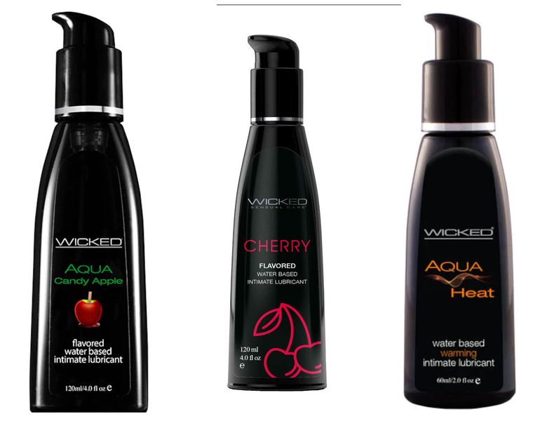 Wicked Adult Sensual Care Aqua Heat w Cherry &amp; Candy Apple Lubes Lubricants