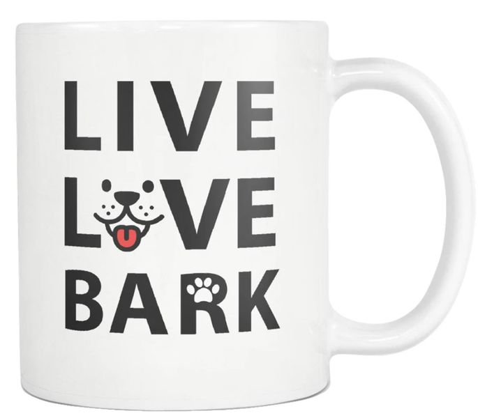 Live Love Bark Birthday Christmas Dog Lover Gift 11Oz Coffee Mug