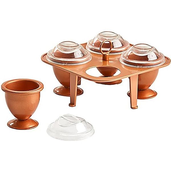 Egg Shape Copper Eggs-XL-Non Stick Copper Chef Egg Poacher Cooker-set of 4