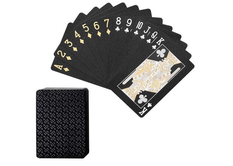 Black Playing Cards Waterproof Plastic Standard Quality Poker Cards Games
