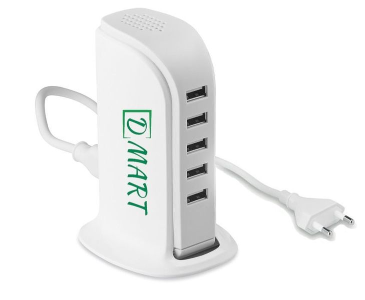 Dmart 5 Port USB Adapter 20W 4A Travel Wall Rapid Charger Station Hub