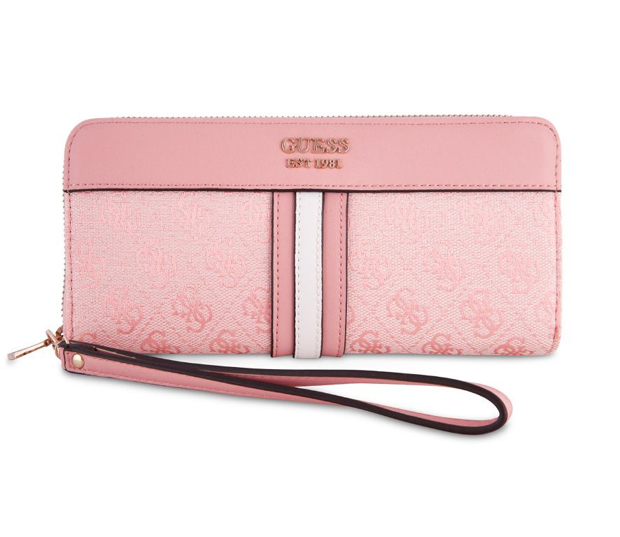 Guess Kasinta Large SLG Zip Around Wallet Powder Pink Buy Online in