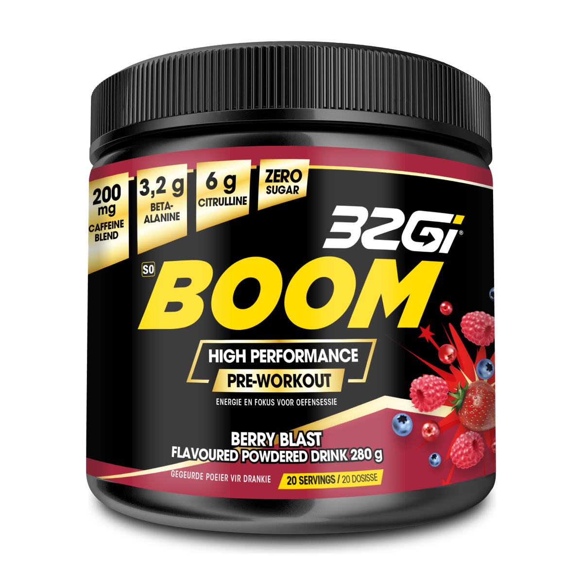 Boom - Pre-Workout - High Performance - Berry Blast - 280g | Shop Today ...