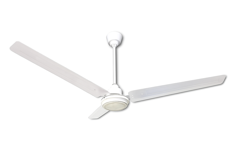 120cm White Metal Ceiling Fan With Wall Mount Remote
