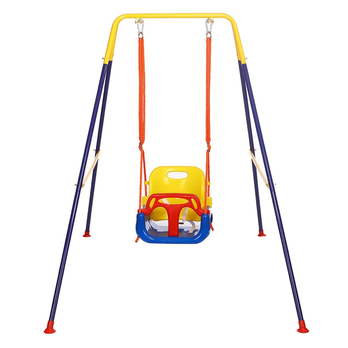 3-in-1 Toddlers & Kids Heavy-duty Indoor & Outdoor Foldable Swing Set 