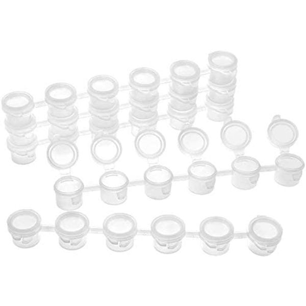 25 Strips Empty Paint - Mini Pot Pod Crafts Plastic Storage Containers