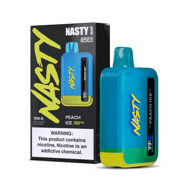 Nasty Bar 8500 Puff Rechargeable Disposable Vape 5% Nic - Peach Ice