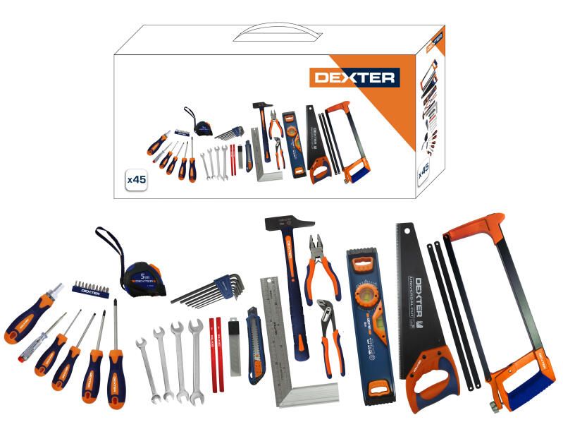 Dexter Toolset 45 Pieces Bi Materials/Carton Box
