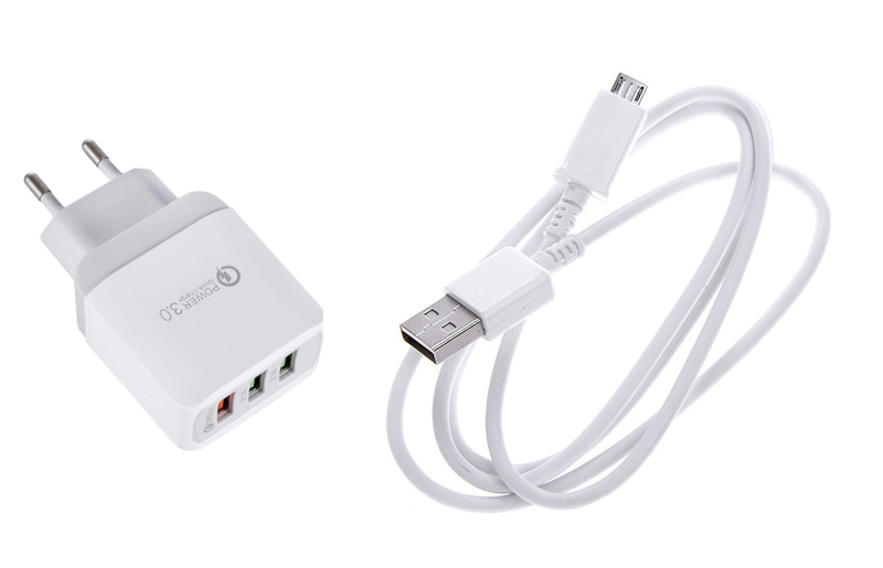 iLite 3-Port 3.0 USB Qualcomm Charger with MICRO USB Cable