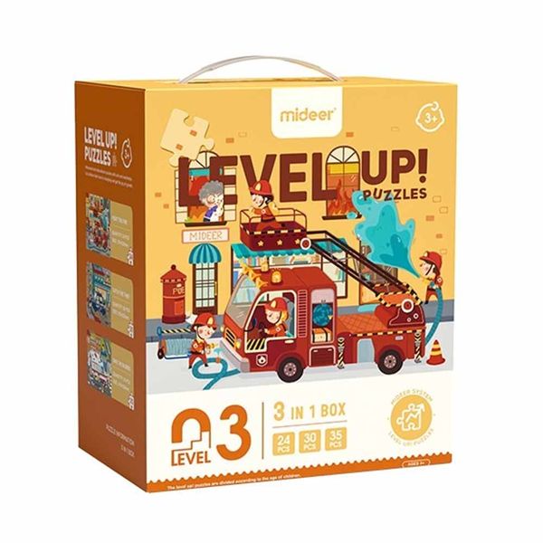 Mideer 3-in-1 Level Up Puzzles: Level 3 Fire Brigade