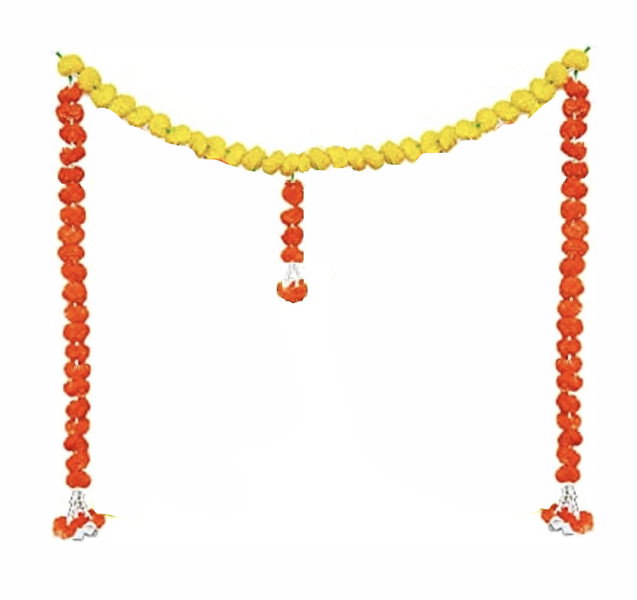 Decor Party Artificial Gainda/Marigold Flowers Toran 154cm