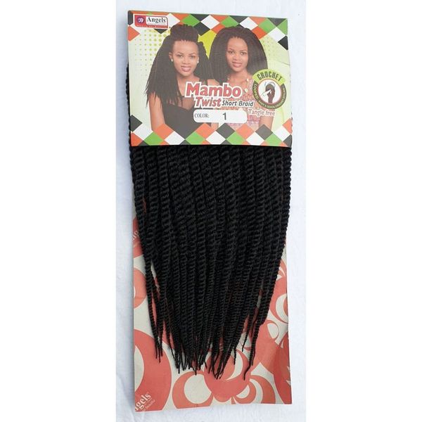 Mambo Twist Crochet Braids Short Colour No 1 - Black
