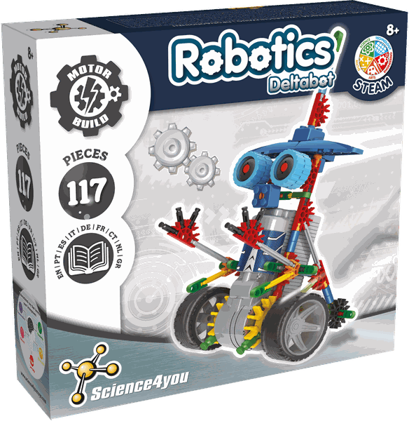 Science4you - Deltabot Robot Kit - Build &amp; Play STEM Toy, 117 Pieces