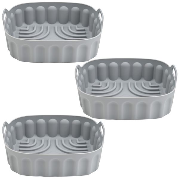 3 Pack - Silicone Air Fryer Basket Set