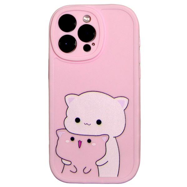 Chubby Cats - Phone Case for iPhone 15 Pro Max - Pink