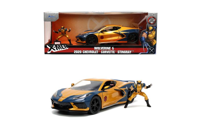 Jada-Wolverine X Men and 2020 Chevrolet Corvette Stingray -1:24