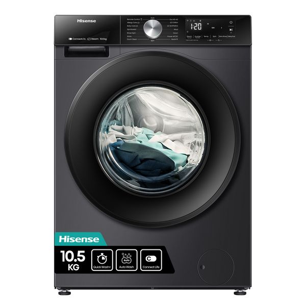 Hisense 10Kg Smart Front Load Washing Machine with Inverter-Titanium Grey