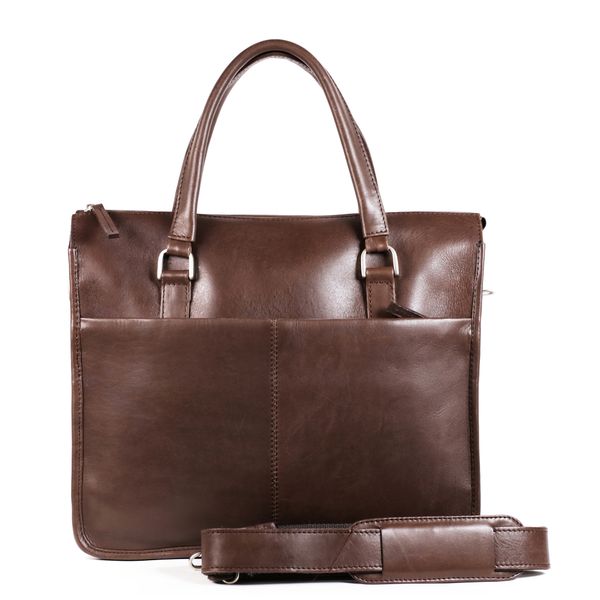 NUVO - Genuine Leather Peregrine laptop bag - Sarah Cappuccino
