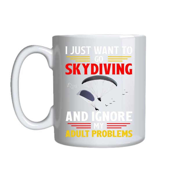 Want To Go Skydiving Mug Gift Idea 148