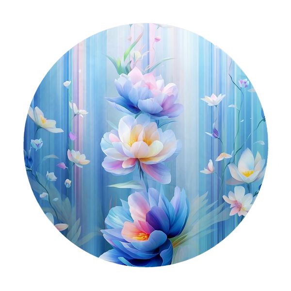 Pastel Petals Round Tablecloth