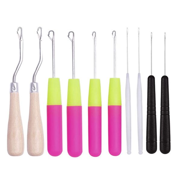 Different Sizes Latch Hook Crochet Needle Hook Tools - 10 Piece