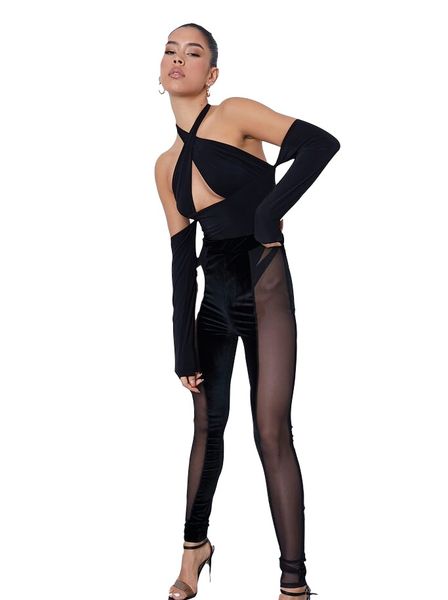 I Saw It First Ladies - Black Halter Neck Bardot Bodysuit