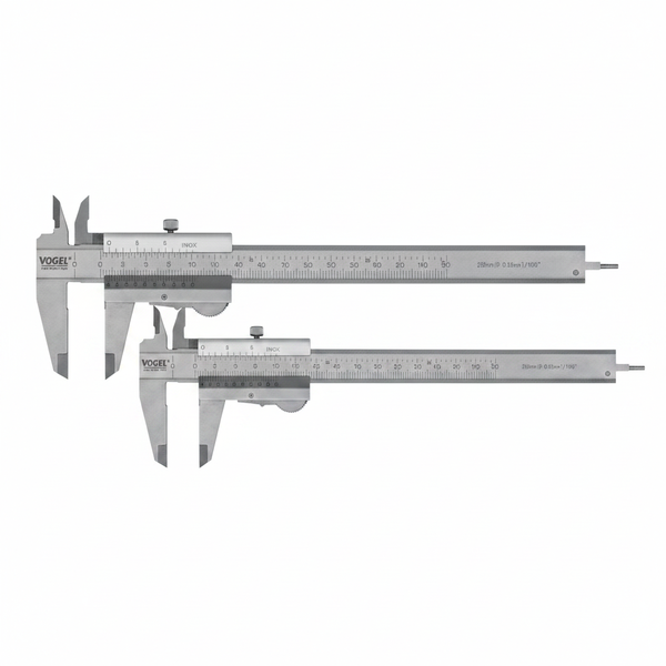 Vogel Vernier Caliper 200 mm with Thumb Lock &amp; Pouch - 2 Pack