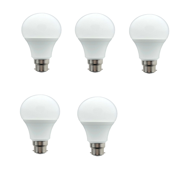 Pack of 5, 15W LED Rechargeable Energy Saving Bulb - Pin