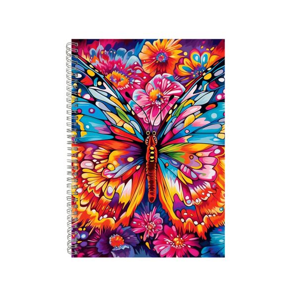 Wonder Butterfly Carnations Neon Notebook Gift Idea A4 Notepad Pad 77