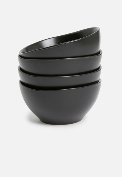 Kento Bowl Set Of 4 - Charcoal