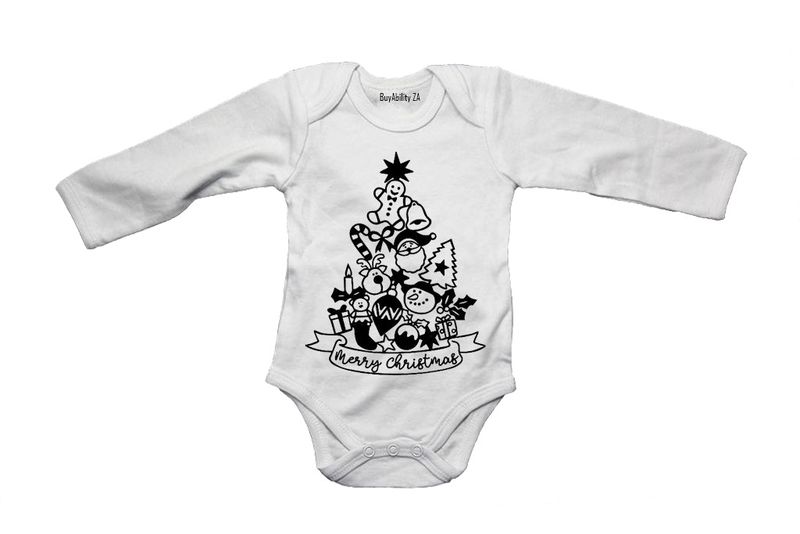 All Things Christmas TREE - Long Sleeve - Baby Grow