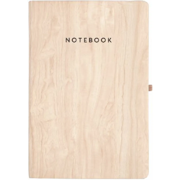 Waltons Primeline Woodlook Journal Brown- 192 Pages - W/Pocket