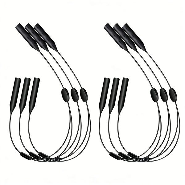 6Pcs Adjustable Glasses Strap Multifunctional Silicone Glasses Holder 40cm
