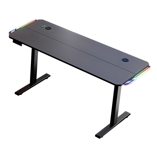 Electric Height Adjustable Desk with RGB lights Electric Control for Gaming