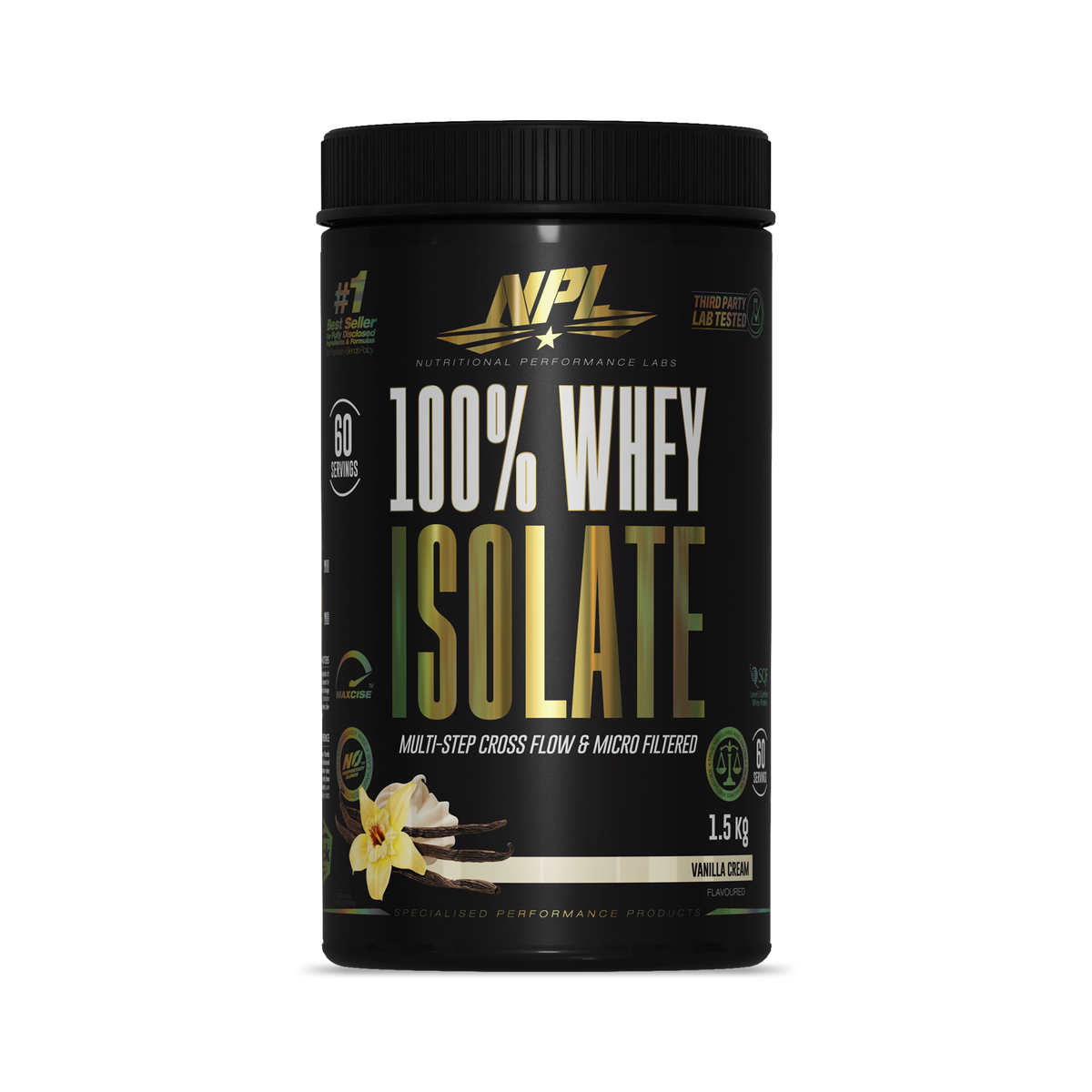 NPL 100% Whey Protein Isolate Vanilla Cream - 1.5kg | Shop Today