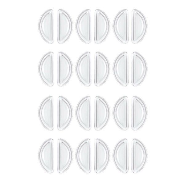12 Pairs - Nose Pads - Transparent - Pillow type - 1 mm Thick - for Glasses