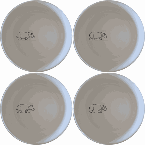 Curvey Silhouette Hippo Bowl Set of 4 - Range 4
