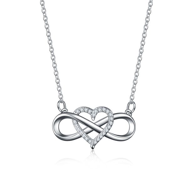 Women Silver 925 Sterling Silver Chains - Tie Heart shaped