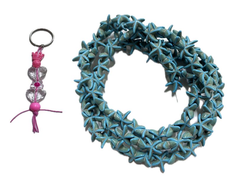 Bead Cool - Bulk Howlite Starfish Blue 108Pcs Pl image