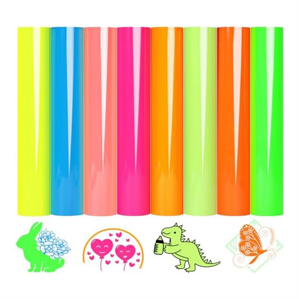 HTV Heat Transfer Vinyl 8 Neon Vinyl Assorted Sheets 30 x 25 Inch