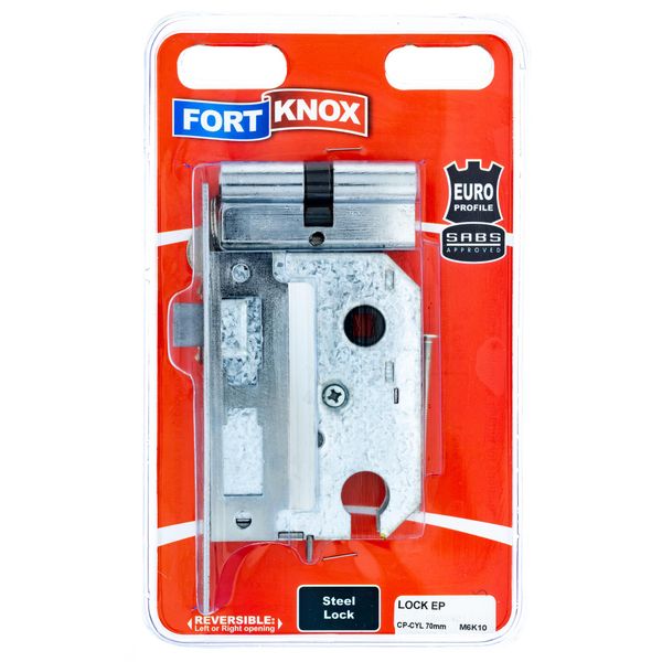 FORT KNOX EuroProfile Lock Only Chrome Plated Cylinder Q:1 M6K10