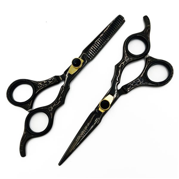 Professional Barber Hairdressing &amp; Thinning Scissors Set 6.5" Vintage Style