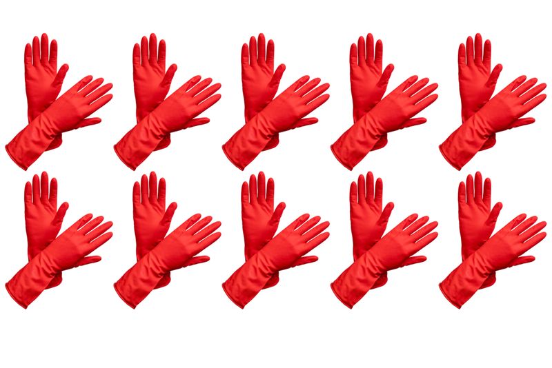 Acord Reusable Latex Gloves Bundle - Large - 10 Pairs